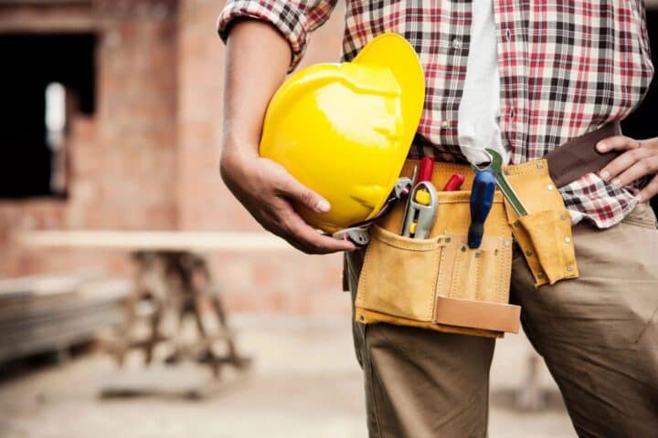 Contractor holding Hardhat